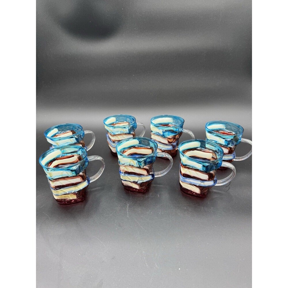 Set Of 7 Painted Book Mugs